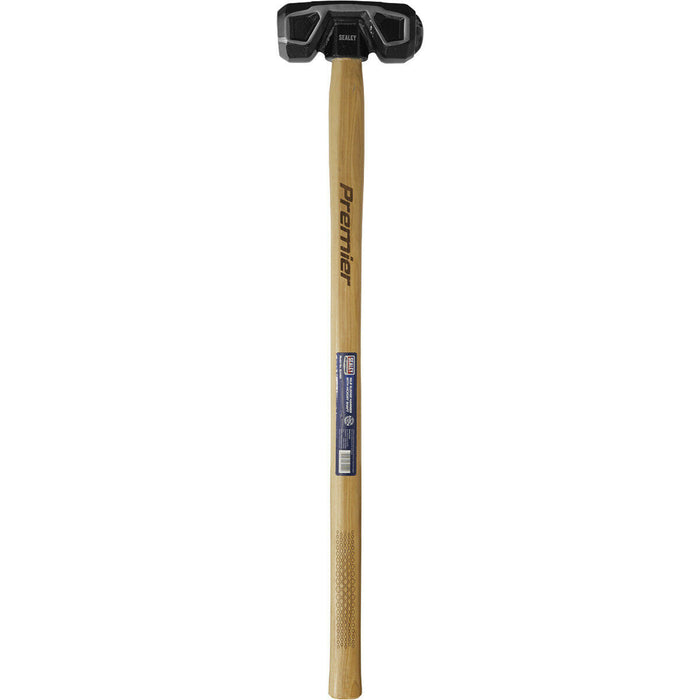 10lb Hardened Sledge Hammer - Hickory Wooden Shaft - Drop Forged Carbon Steel Loops