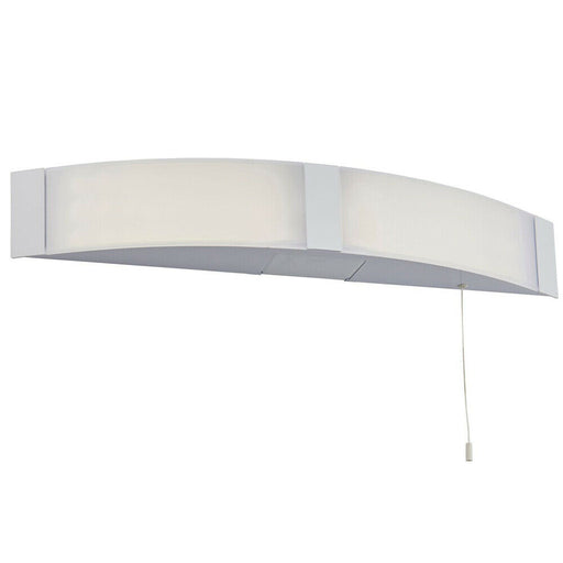 LED Bathroom Wall Light 2x 6W Cool White IP44 Modern Curved Over Mirror Lamp Loops