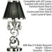 Esher Luxury Small Table Lamp Nickel Crystal Black Shade Traditional Bulb Holder Loops