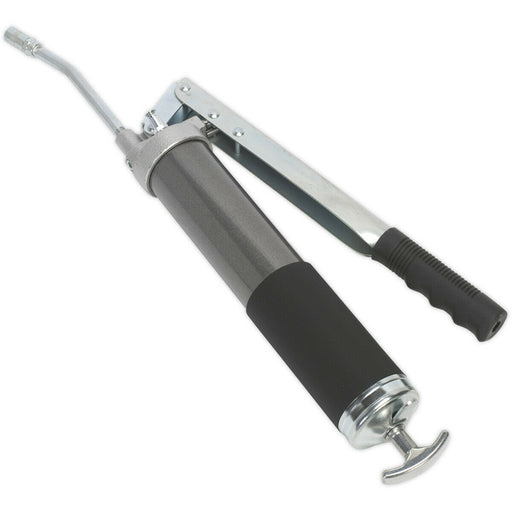 Heavy Duty Twin Piston Grease Gun - 3-Way Fill - Variable Stroke - Rubber Grip Loops