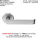 2x PAIR Flat Faced Lever on Round Rose Chamfered Edge Concealed Fix Satin Chrome Loops