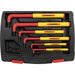 6 Piece Extra-Long Electricians Hex Key Set - VDE Approved - 2.5mm to 8mm Size Loops