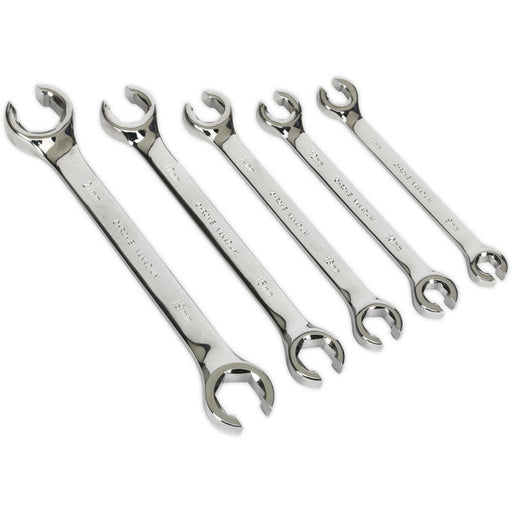 5 PACK Flare Nut Spanner Set -Compression Joint Wrench / Crow Foot Brake Spanner Loops