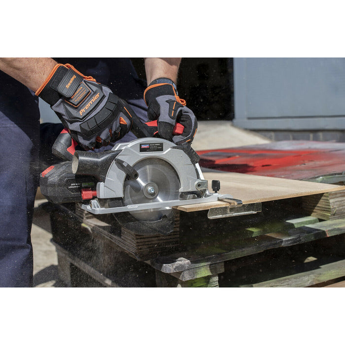 20 V Cordless Circular Saw - 150mm Diameter Saw Blade - BODY ONLY - 4200 RPM Loops