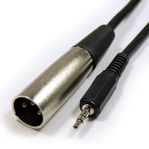 2m 3.5mm Jack Plug to 3 Pin XLR Male Cable Lead Laptop Microphone Audio Record Loops