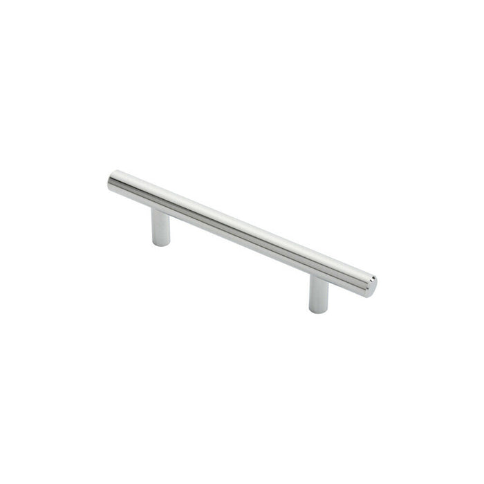 Round T Bar Cabinet Pull Handle 156 x 12mm 96mm Fixing Centres Chrome Loops