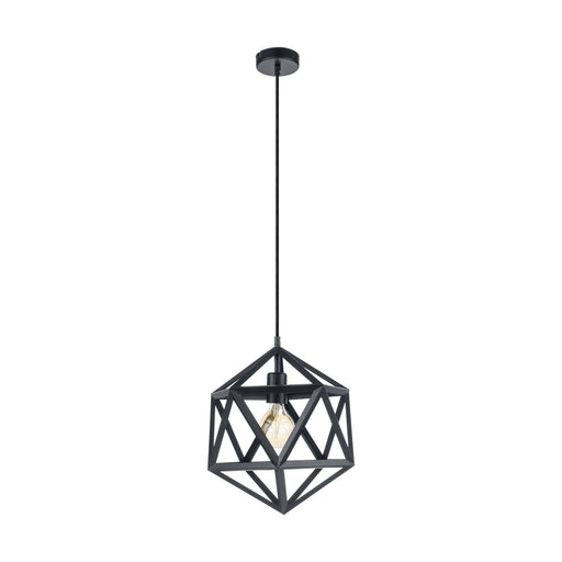 Hanging Ceiling Pendant Light Black Prism 1 x 60W E27 Modern Feature Lamp Loops