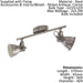 Flush Ceiling Light Colour Nickel Antique Creme Shade Bulb GU10 2x3.3W Loops