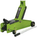 Heavy Duty Long Chassis Trolley Jack - 3000kg Limit - 432mm Max Height - Green Loops