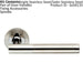 PAIR Round Bar Handle on Round Rose Concealed Fix Polished & Satin Steel Loops