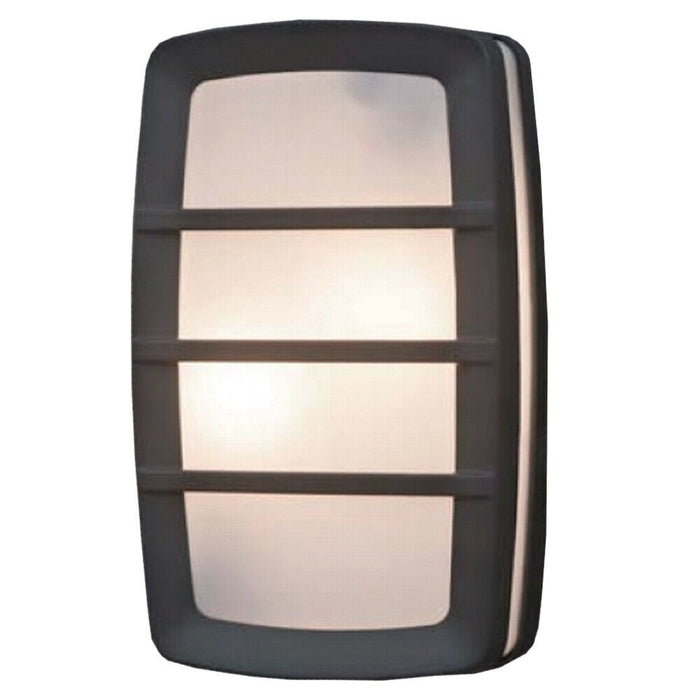 Outdoor IP54 Twin Wall Light Graphite LED E27 60W Loops