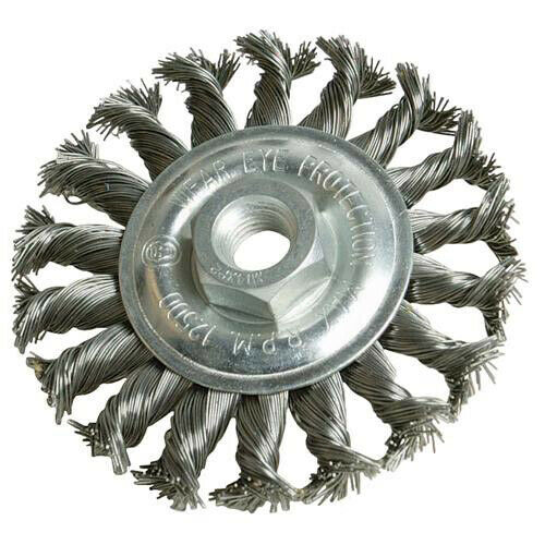 115mm Twist Knot Wire Wheel Brush Rust Paint Welding For Angle Grinder Loops