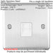 2 PACK BT Telephone Slave Extension Socket SATIN STEEL & White Secondary Plate Loops
