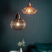 Hanging Ceiling Pendant Light ANTIQUE COPPER WIRE Round Shade Modern Lamp Bulb Loops