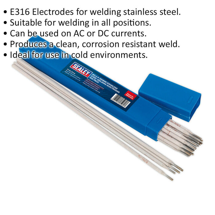 1kg PACK - Stainless Steel Welding Electrodes - 3.2 x 350mm - 100A Currents Loops