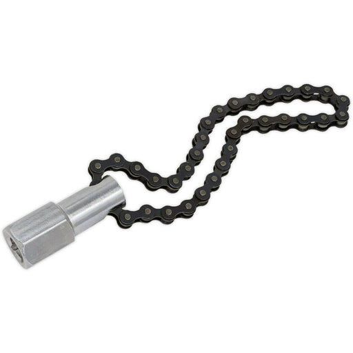 1/2" Sq Drive Oil Filter Chain Wrench - 135mm Capacity - Heavy Duty Chain Loops