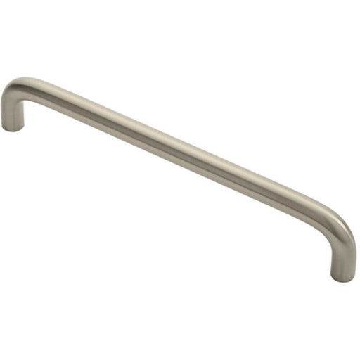 Round D Bar Cabinet Pull Handle 170 x 10mm 160mm Fixing Centres Satin Nickel Loops
