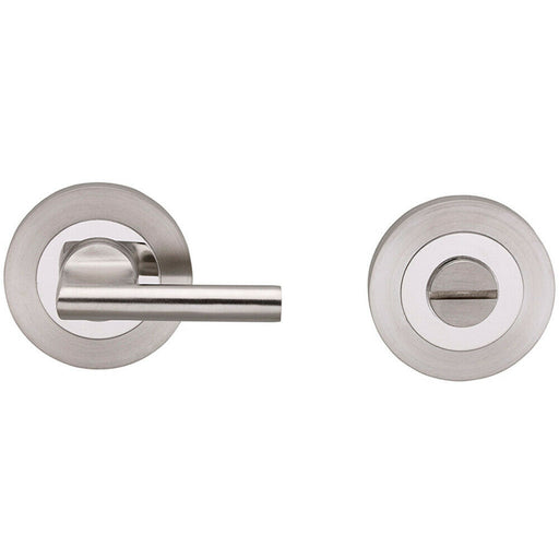 Disabled Thumbturn Handle With Release With Indicator Polished Satin Steel Loops