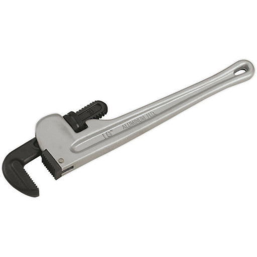 450mm Aluminium Alloy Pipe Wrench - European Pattern - 13-63mm Carbon Steel Jaws Loops