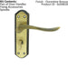 PAIR Curved Lever on Sculpted Bathroom Backplate 180 x 48mm Florentine Bronze Loops