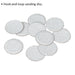 10 PACK - 50mm Hook & Loop Mini Sanding Discs - 60 Grit Aluminium Oxide Sheet Loops