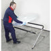 Folding Body Panel Stand - Adjustable Work Height - Foam Cushioned Supports Loops