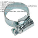 30 PACK Zinc Plated Hose Clip - 13 to 20mm Diameter - External Pressed Threads Loops