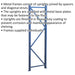 Heavy Duty Metal Warehouse Racking Frame - 2000 x 600mm - Diagonal Struts Loops