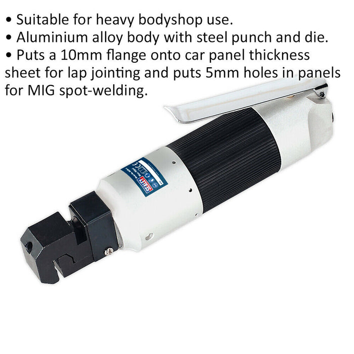 Air Punch & Flange Tool - Aluminium Alloy - 1/4" BSP - Steel Punch - 90 psi Loops