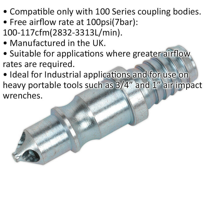 2 PACK Adaptor Tailpiece - 1/2" Bore Hose - High Flow Rate - 100 Series Coupling Loops