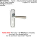 4x Round Bar Lever on Lock Backplate Door Handle 180 x 40mm Chrome & Nickel Loops