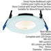 SMART WiFi LED Ceiling Downlight 9W Warm to Cool White Voice Control Dimmable Loops