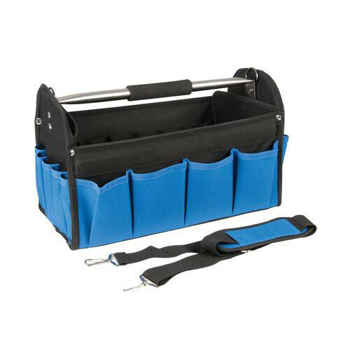 400mm (L) Hard Base Tool Bag Easy Access Tool Box / Storage Container Carrier Loops