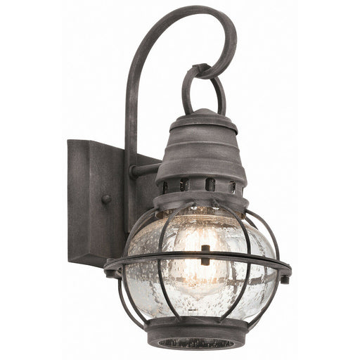 Outdoor IP44 Wall Light Weathered Zinc LED E27 60W d01631 Loops
