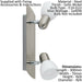 2 PACK Wall 2 Spot Light Colour Satin Nickel Shade White Satin Glass E14 2x40W Loops
