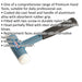 1.75lb Nylon Faced Dead Blow Hammer - Absorbent Rubber Grip - Steel Shot Loops