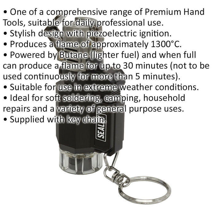 Micro Cordless Keyring Heat Gun - Butane Gas Torch Hot Air - Heat Shrink Lighter Loops
