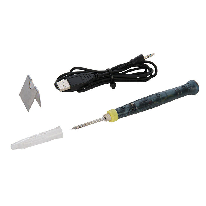 420 Degree USB Powered Soldering Iron 8W Portable Tool 15 Second Heat Up Loops