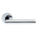 2x PAIR Straight Mitred Bar Handle on Round Rose Concealed Fix Polished Chrome Loops