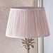 Table Lamp Polished Nickel & Dusky Pink Silk 60W E27 Bedside Light e10372 Loops