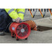 200mm Portable Ventilator with 5m Ducting - 2800 rpm - High Volume Air Delivery Loops