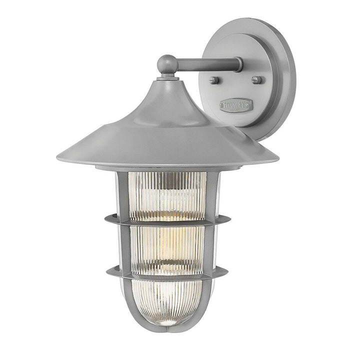 Outdoor IP44 Wall Light Sconce Silver LED E27 100W Bulb External d01367 Loops