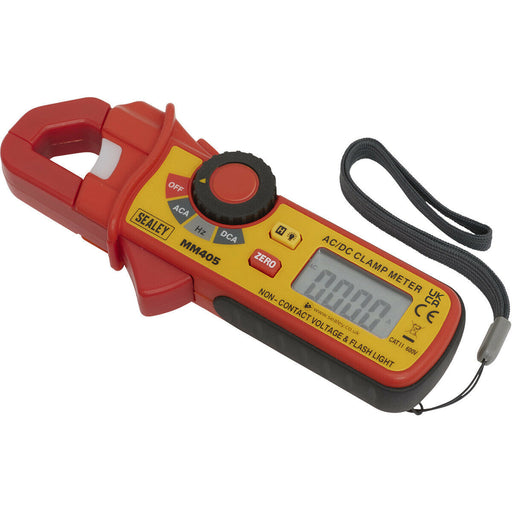 Mini AC DC Clamp Meter - Measures AC/DC Current and Frequency - LCD Display Loops