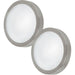 2 PACK IP44 Outdoor Wall Light Round Stainless Steel 11W LED Porch Lamp Loops