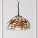 Small Tiffany Butterfly Pendant Light - Dark Bronze Finish - Needs 60W E27 GLS Loops
