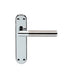 Round Bar Lever on Latch Backplate Door Handle 180 x 40mm Chrome & Nickel Loops
