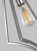 Outdoor 1 Bulb Ceiling Pendant Light Fitting Polished Chrome LED E27 60W Loops
