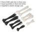 600 Piece Cable Tie Assortment - Black & White - Three Sizes - Electrical Ties Loops