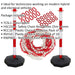 Technicians Exclusion Zone Extension Kit - 25m Red & White Chain & 2 Posts Loops