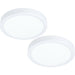 2 PACK Wall / Ceiling Light White 210mm Round Surface Mounted 16.5W LED 4000K Loops